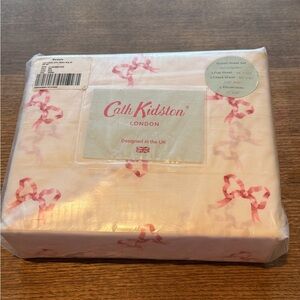 Cath Kidston Pink Bow Queen Sheet Set new in package